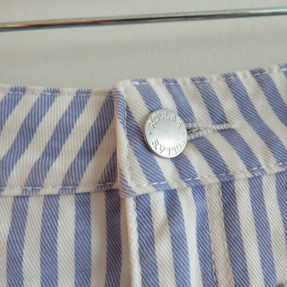 ROLLA'S Mirage High Rise Loose Fit Shorts in Laura Stripe Wisteria - Size 26 - Picture 7 of 16